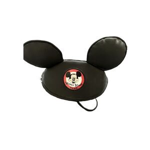 Disney Parks Mickey Mouse Club Ears Hat Zippered Wristlet Clutch Purse